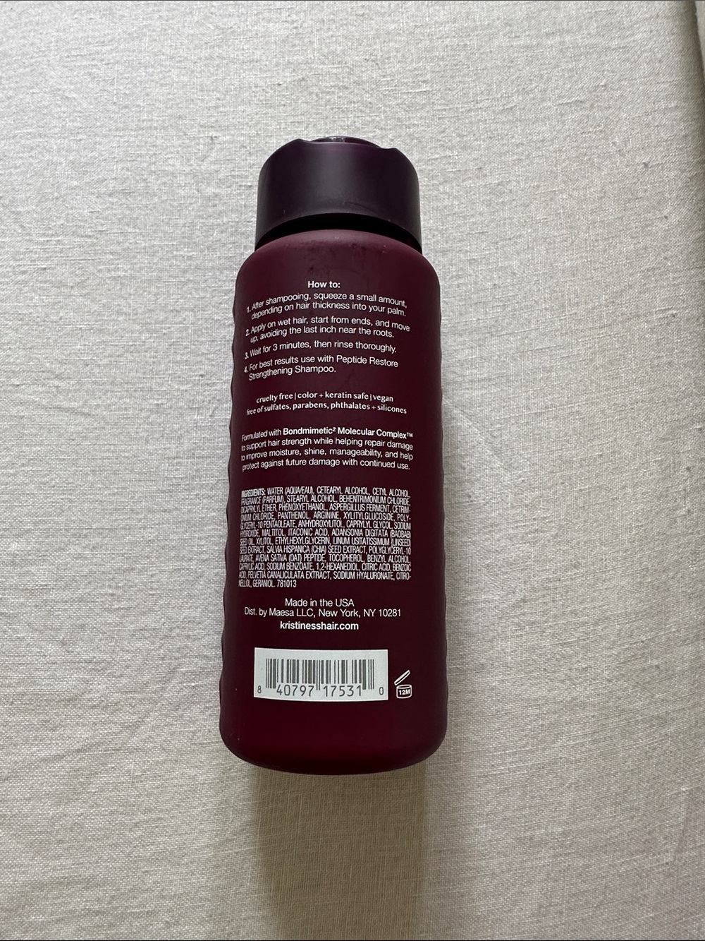 Peptide Restore Strengthening Conditioner - Kristin ESS+ - Picture 2 of 2